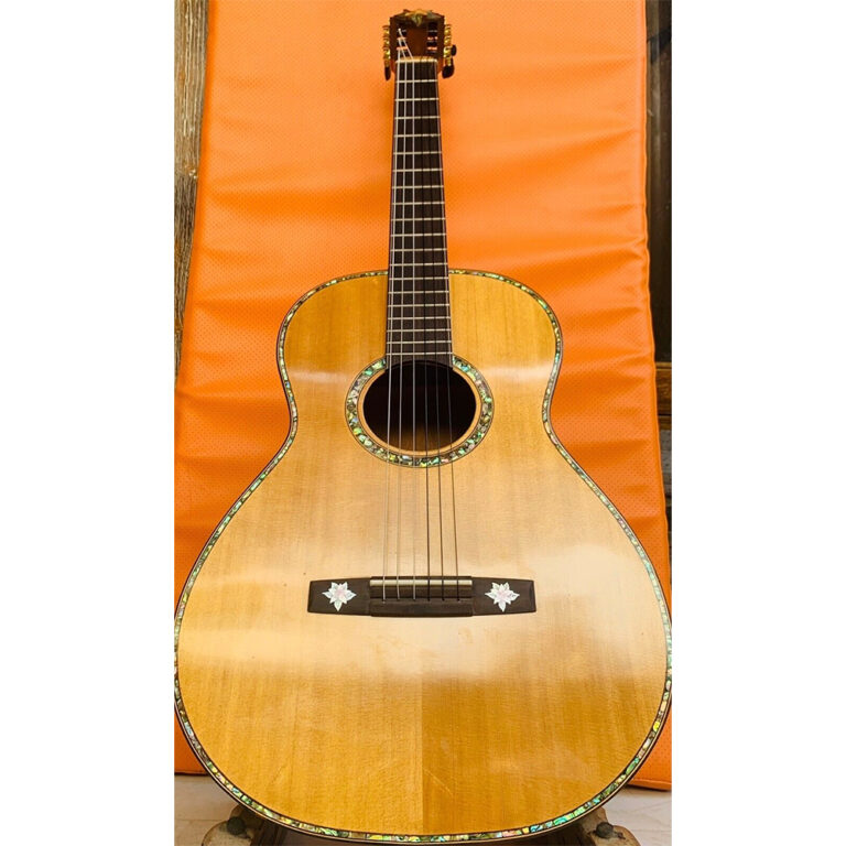 Blueberry Handmade Classical Nylon String Guitar Flower Motif Guitar Blueberry Guitars