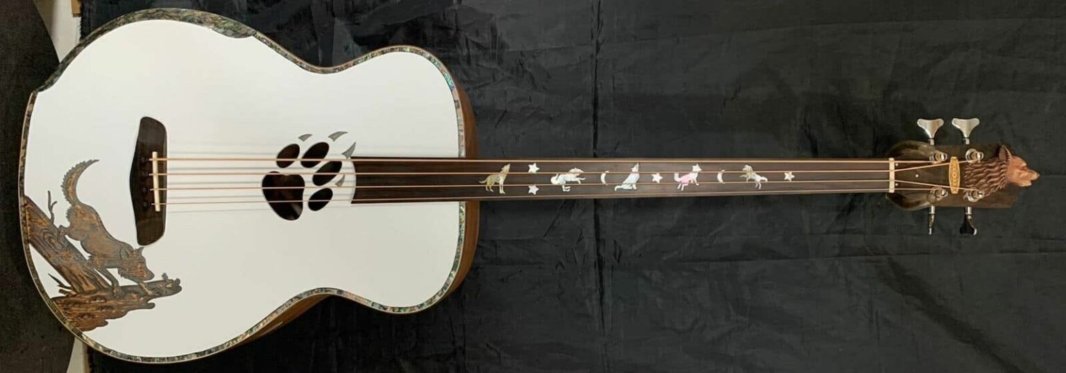 Blueberry Handmade Acoustic Bass Guitar Wolf Built to Order 90Day