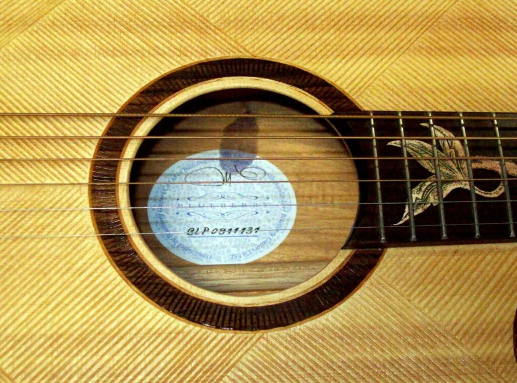 Blueberry Handmade Acoustic Guitar Parlor Size Built to Order in 80