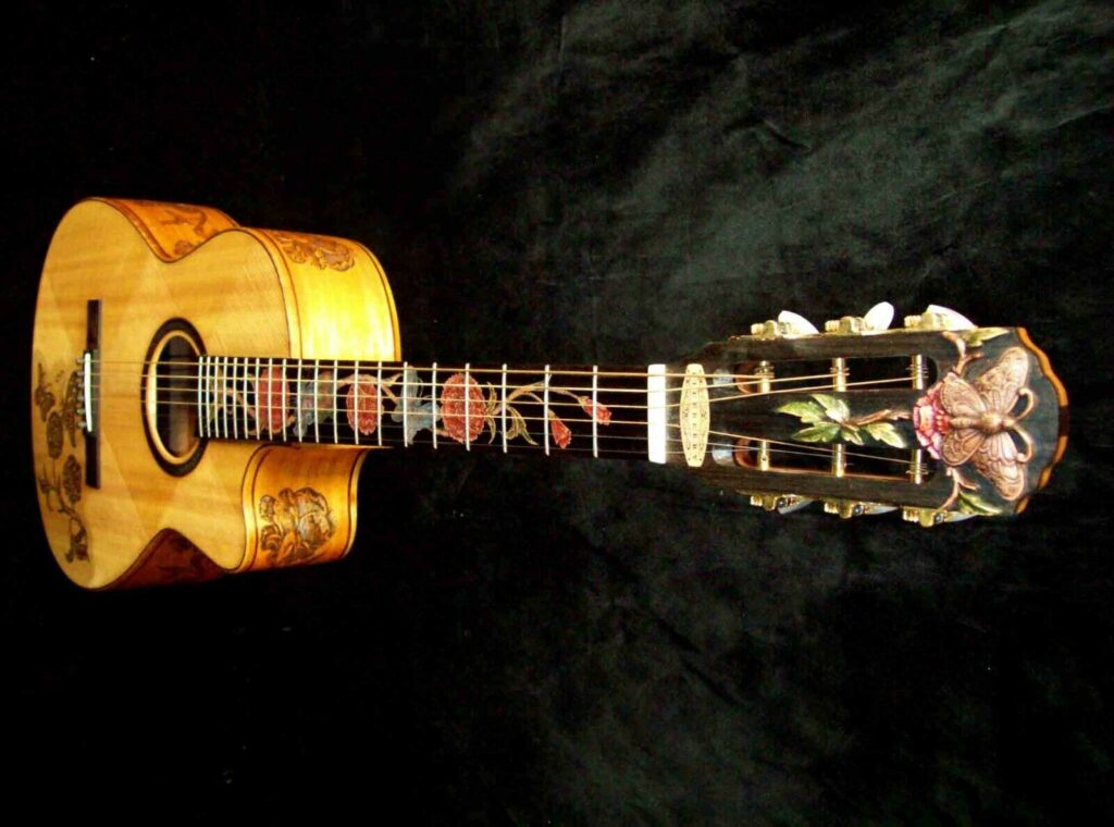 Blueberry Handmade Acoustic Guitar Parlor Size Built to Order in 80